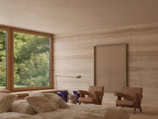 Subtle Home Design With Rammed Earth Walls