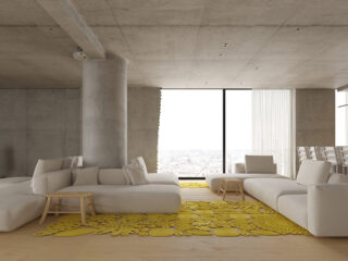 Industrial Interior With Energizing Yellow Accents