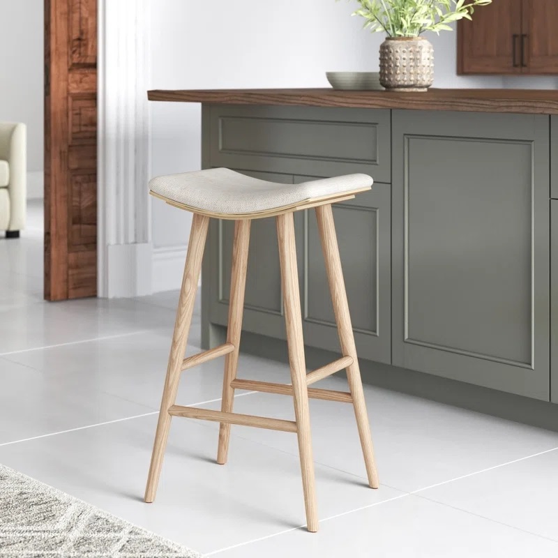 curved upholstered saddle bar stools stylish designer minimalist furniture ideas for scandinavian dining room eat in kitchen with bar height breakfast nook bistro seating