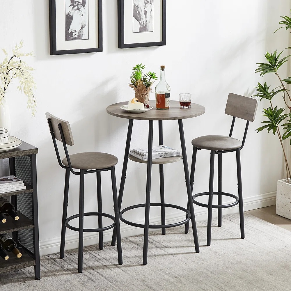 industrial round kitchen table and chairs set counter height seating ideas for kitchen breakfast nook decor inspiration cheap affordable dining set for sale online tall