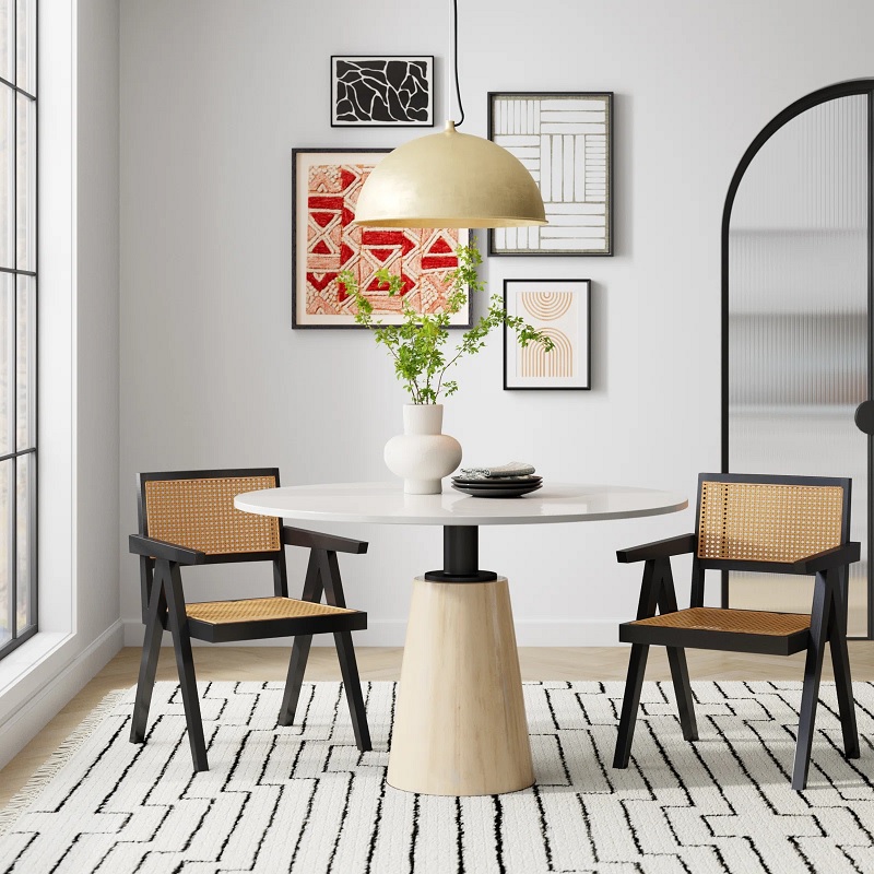 https://www.home-designing.com/wp-content/uploads/2023/05/light-wood-black-base-and-white-tabletop-round-marble-kitchen-table-for-sale-online-high-end-designer-unique-tables-for-kitchen-flared-base-pedestal-dining-stone-tabletop.jpg