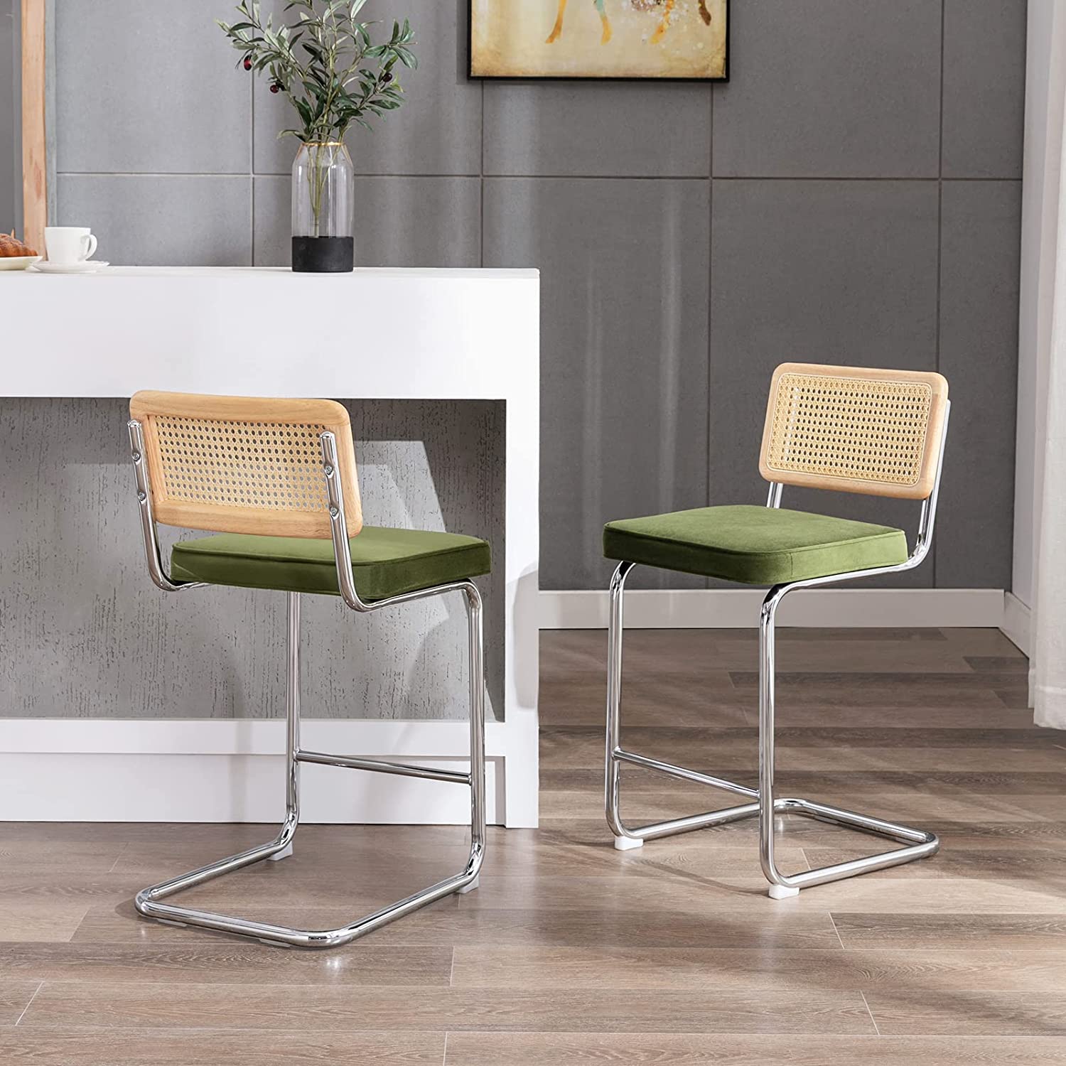 retro bar stools upholstered backs atomic age mid century modern cute 40s era kitchen furniture for sale online wicker back olive velvet seat affordable oldschool furniture