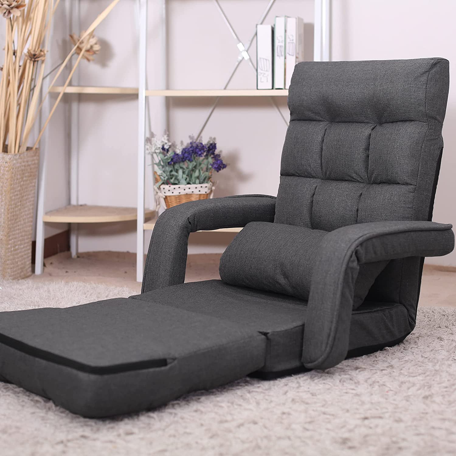 floor lounge chair with armrests and bolster pillow unique folding lounge chair for living room gaming space home library seating inspiration flip convertible floor chairs cheap