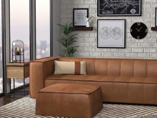 51 Leather & Faux Leather Ottomans with Designer Appeal