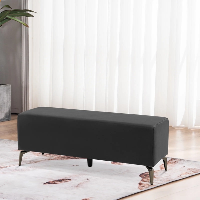 long rectangular leather ottoman with metal legs contemporary modern luxury living room furniture for sale online unique entryway seating ideas for end of bed extra long tables