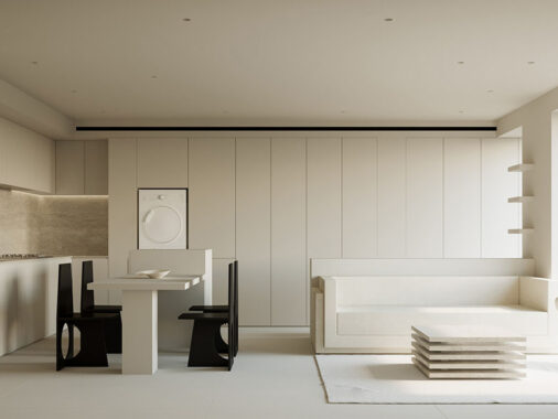 white home interior