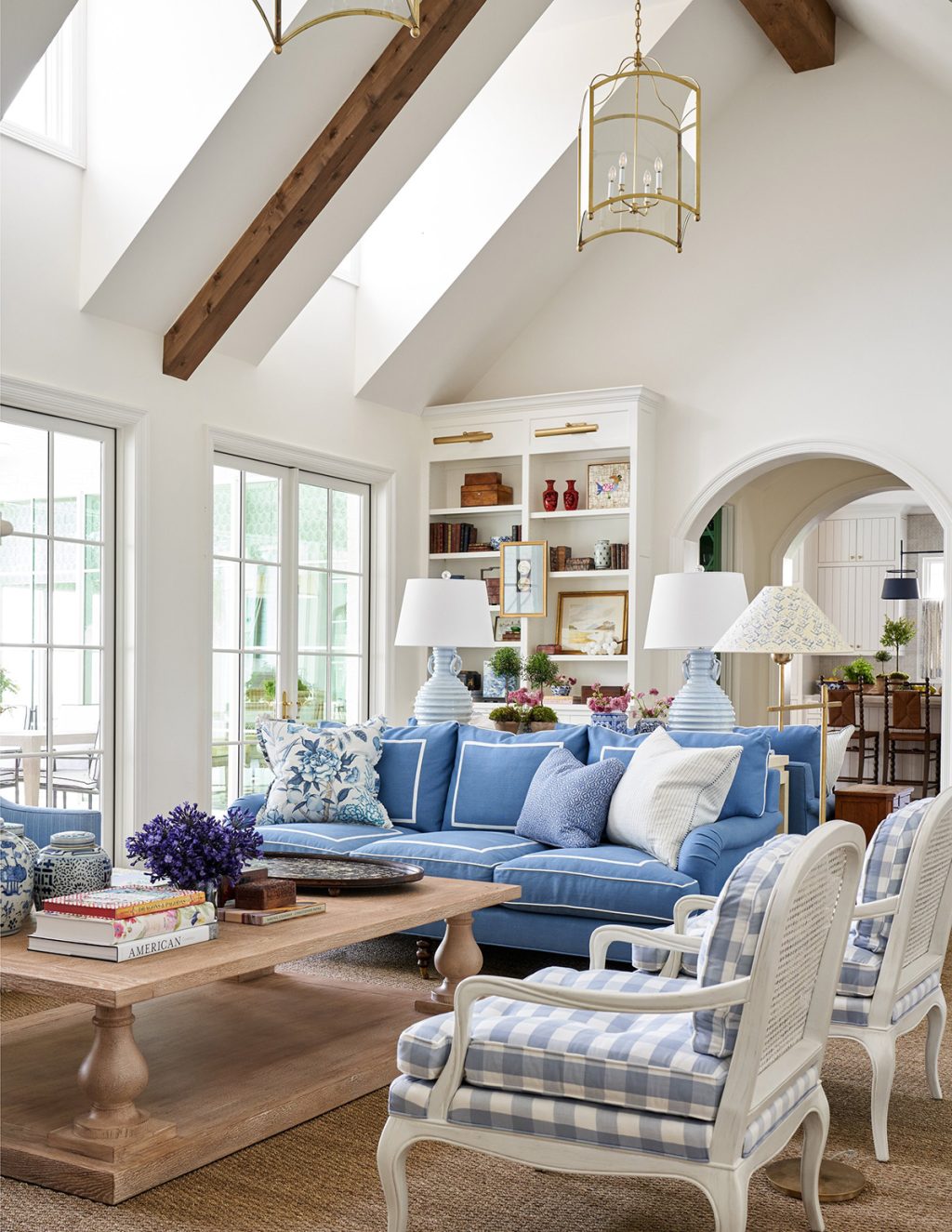 blue couch living room | Interior Design Ideas