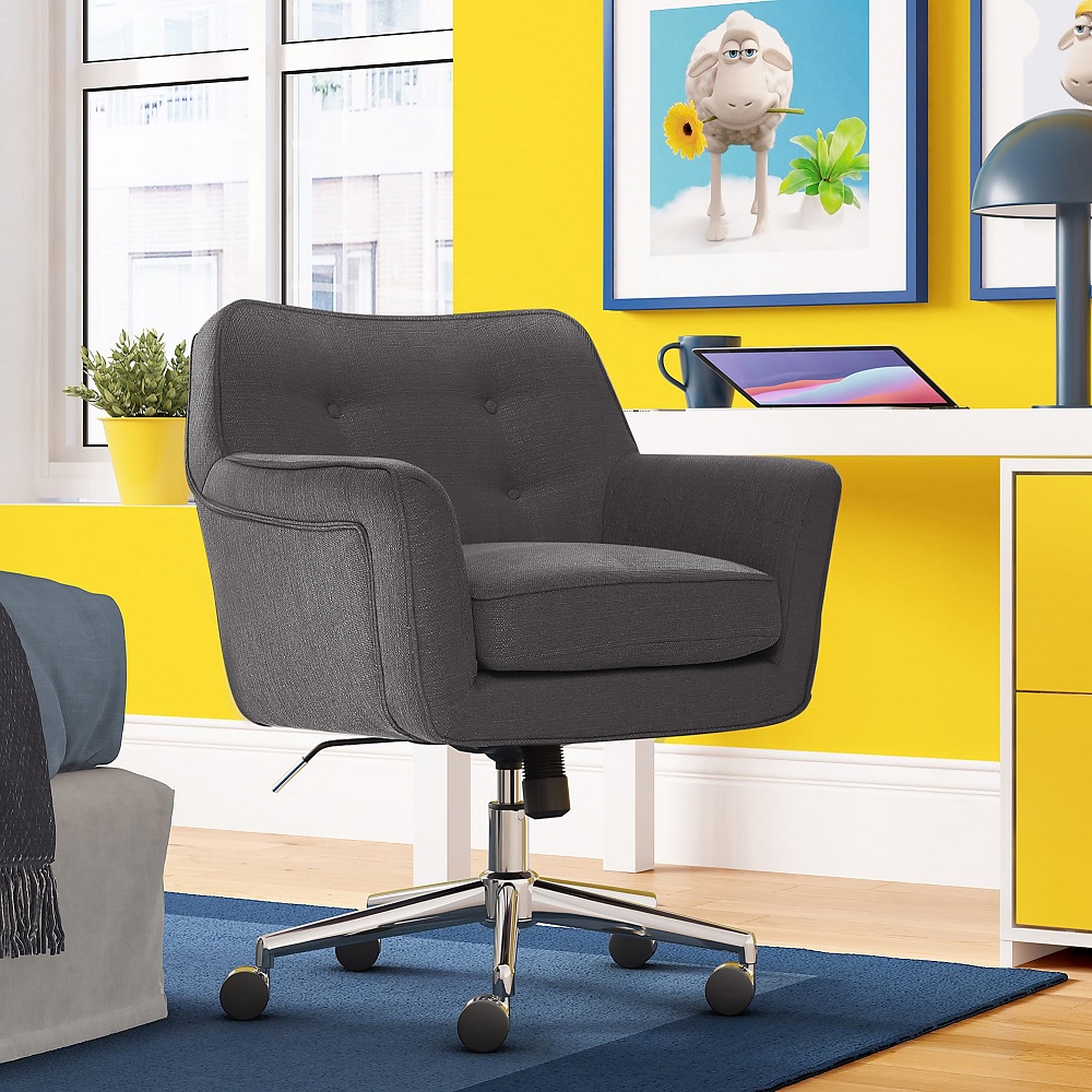 Grey comfy office discount chair