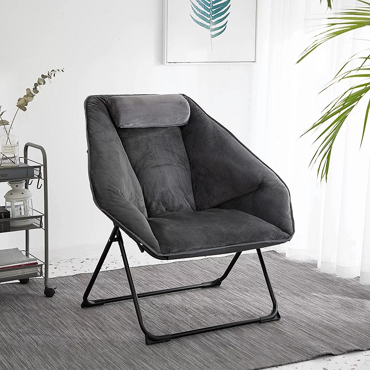 good looking folding comfy chair for living room unique space saving furniture ideas for dorm room teen bedroom seating inspiration stylish folding chairs with grey fabric upholstery