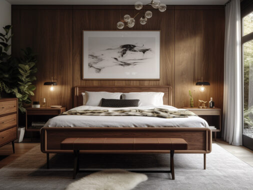 mid century modern bedroom inspiration