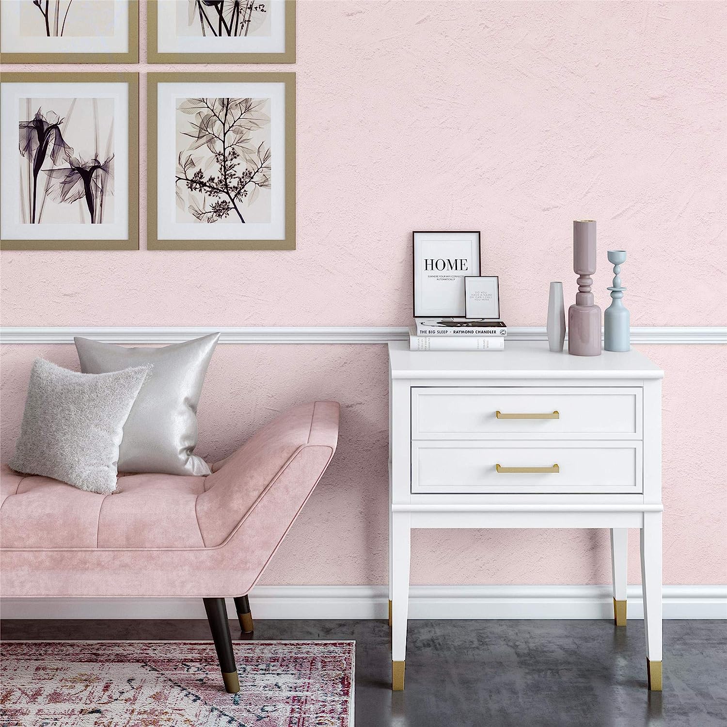 pretty white living room end tables with storage drawer design with brass handle pulls and gold capped legs elegant dainty furniture ideas for classic contemporary transitional