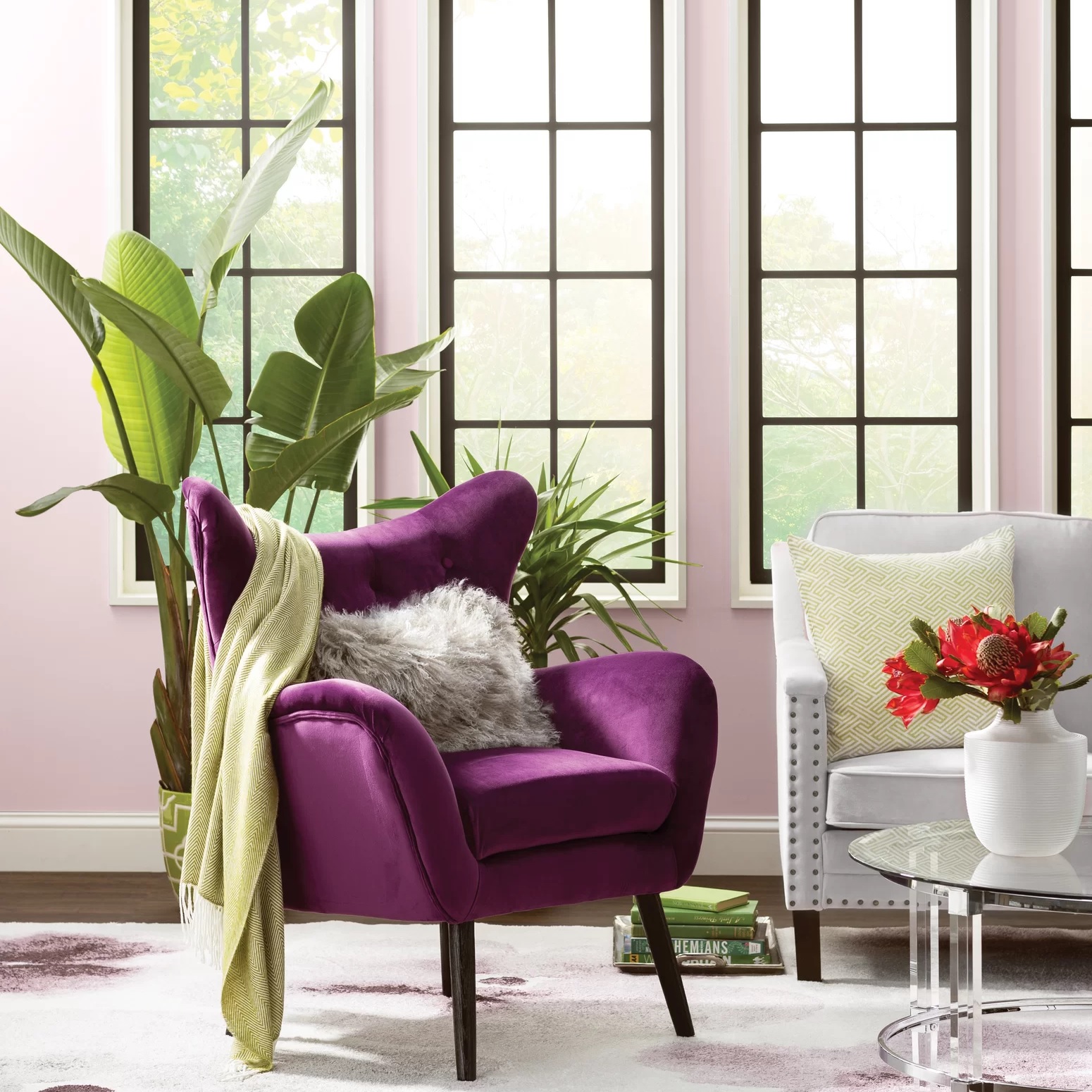 purple comfy dorm chair with winged backrest unique affordable wingback accent chairs for bedroom reading nook inspiration unique living room furniture for small spaces