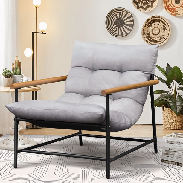 Gray Contemporary Reading Chair