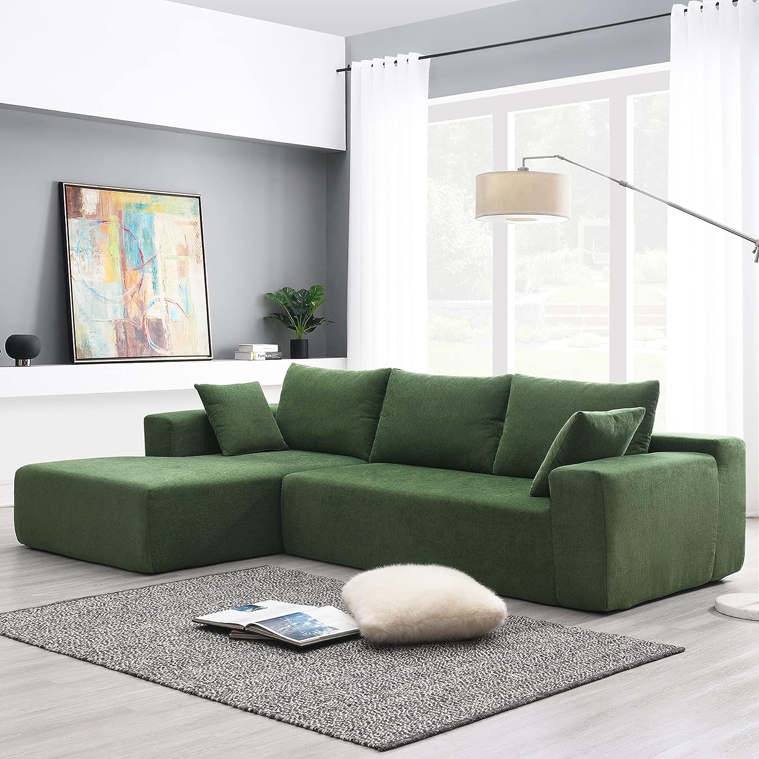 Green Sectional Sofa Modern Design