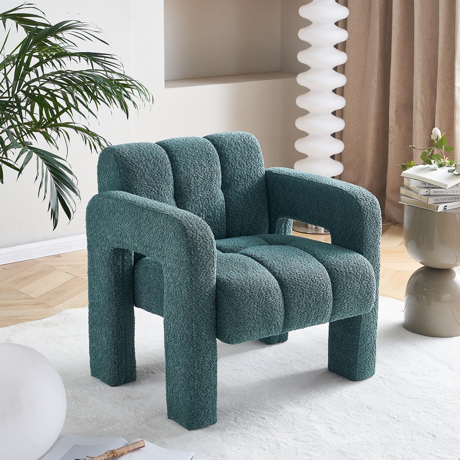 Green Upholstered Reading Chair