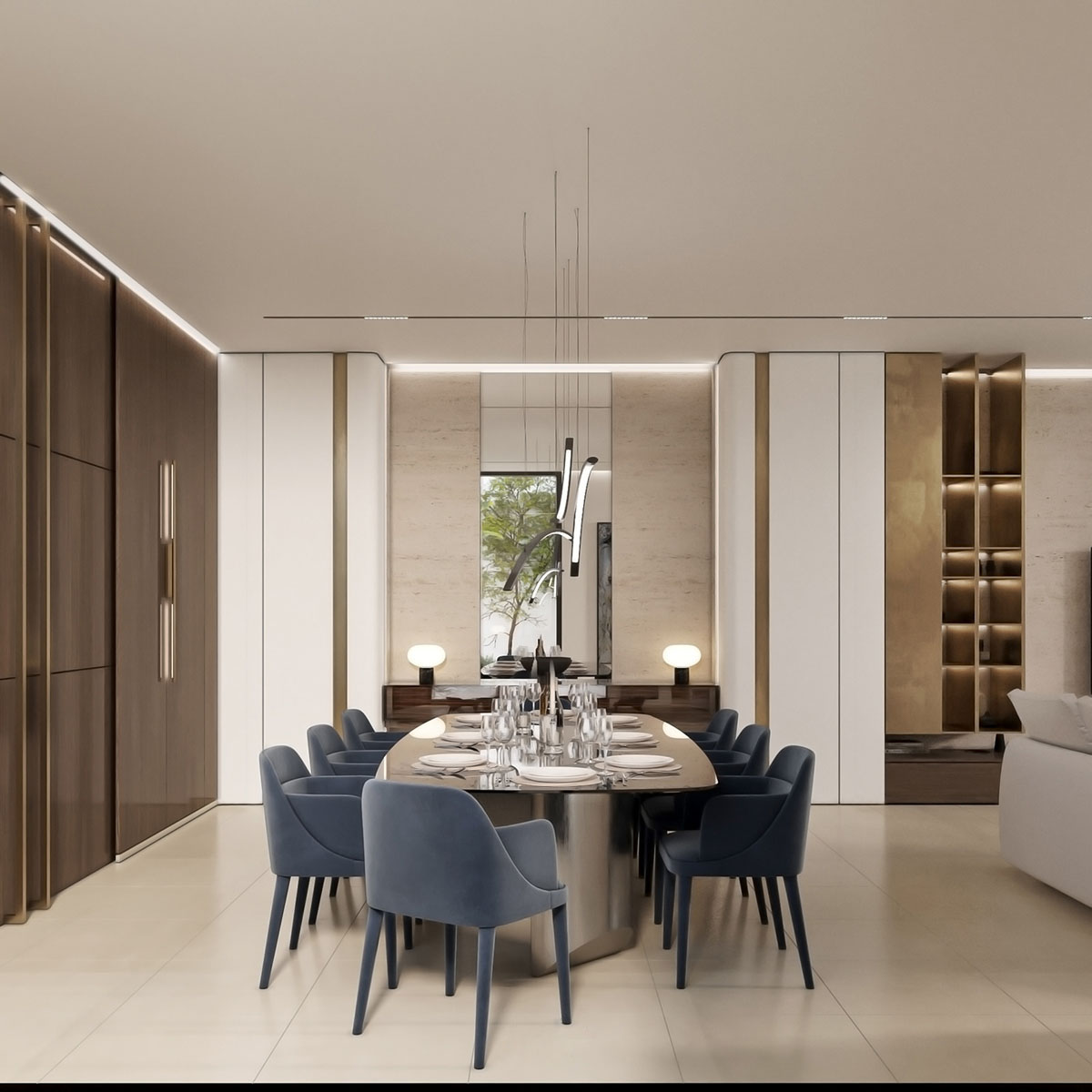 blue dining chairs | Interior Design Ideas
