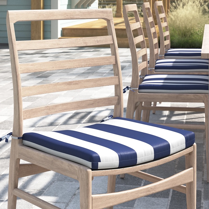 navy and white outdoor chair cushions set of 4 striped seat cushion design for nautical coastal patio decor theme inspiration dining chair cushions for beachy deco ideas