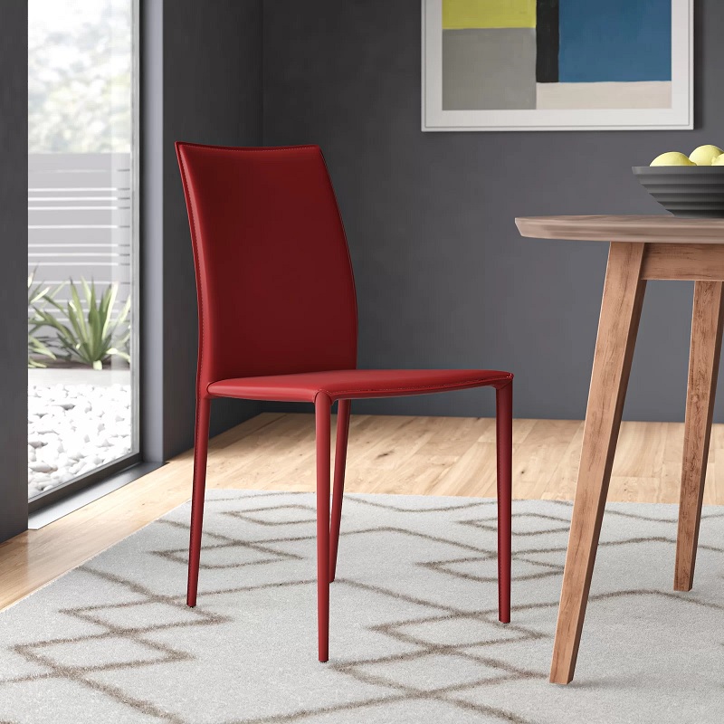 red leather dining chairs for sale online affordable unique colorful upholstery dining chair inspiration bright fire engine red color slender tapered legs high backrest