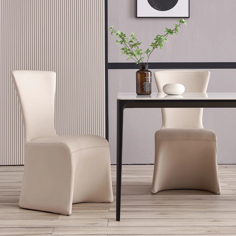 slipcovered cream leather dining chairs with removable cover unique formal dining room furniture ideas elegant modern farmhouse decor theme inspiration wedding seating luxury