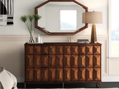 Chocolate Bar Dresser and Wall Mirror