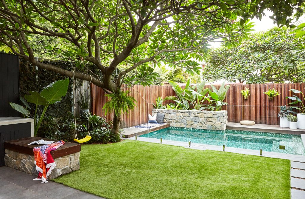 backyard with pool