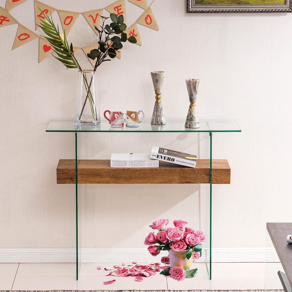 glass entryway table