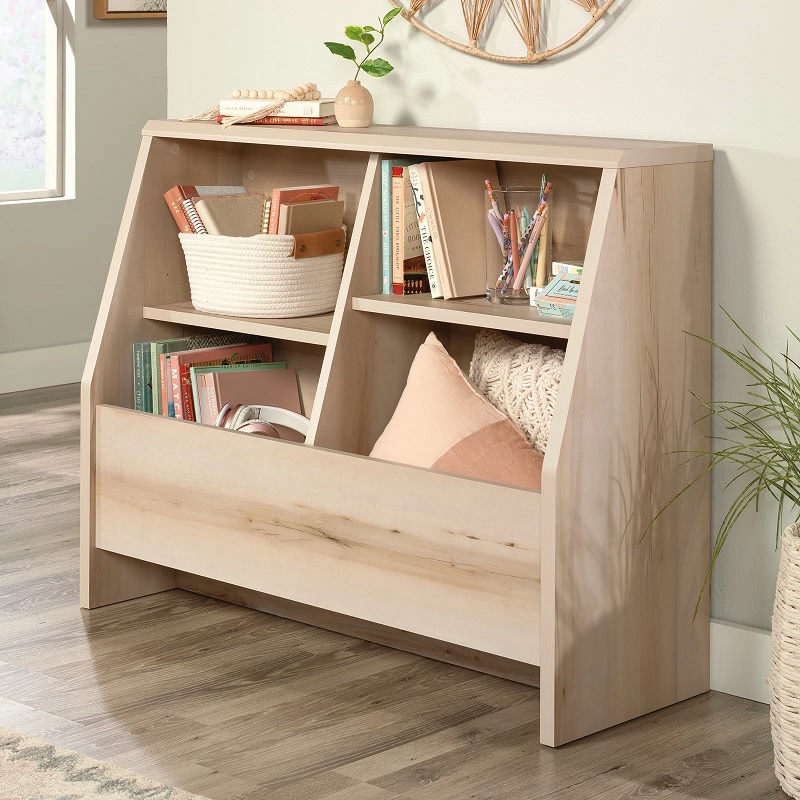 light natural wood bookshelf for kids with toyboxes built in storage shelves modern furniture for sale online high quality kids nursery toddler bedroom bookcase high quality