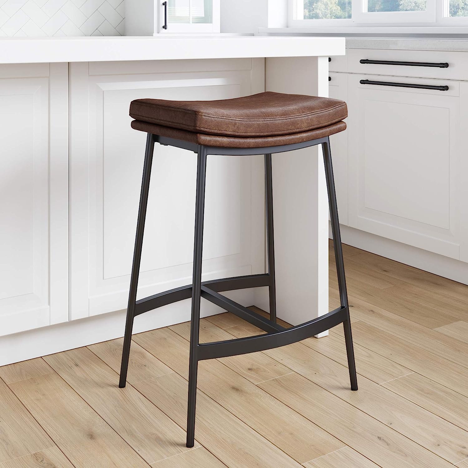 saddle seat modern backless bar stools for sale online cushioned seat comfortable faux leather seating for eat in kitchen rustic industrial decor inspiration for breakfast nook