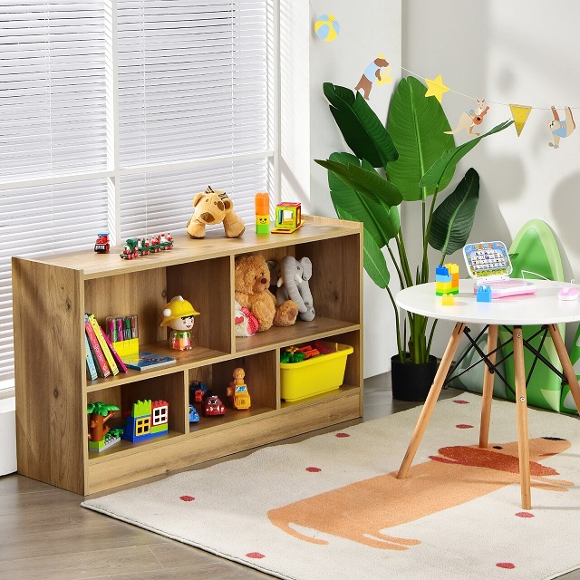 simple affordable kids bookshelf in ash brown wood versatile storage furniture ideas for childrens bedroom timeless adaptable shelving for books and toys