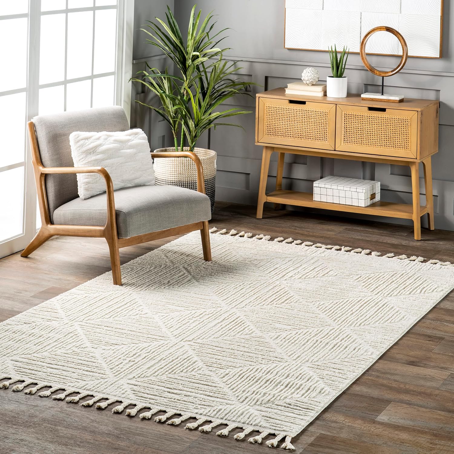 smart stain resistant mid century modern rug styles for family living rooms easy to clean textured diamond pattern boho chic moroccan MCM area rug high traffic