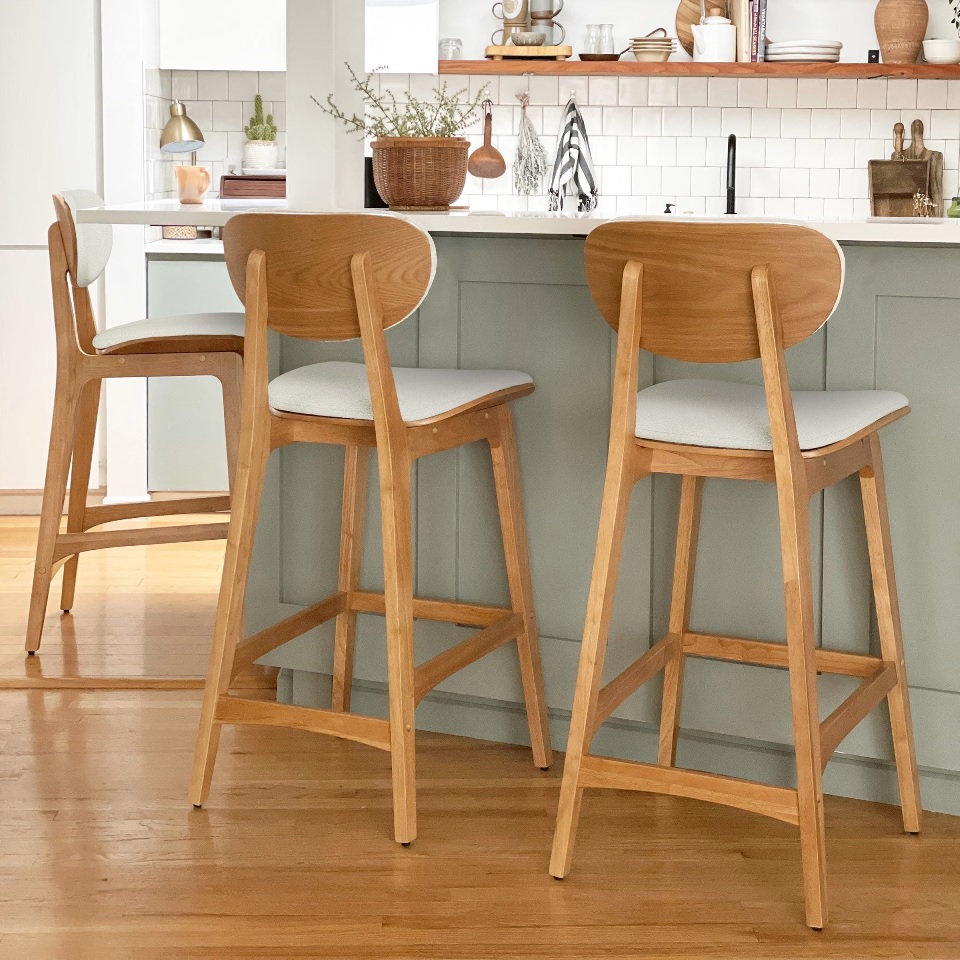 washable modern bar stools with removable cushions for backrest and seat fully machine washable cushioning for scandinavian kitchen seating inspiration customizable barstools