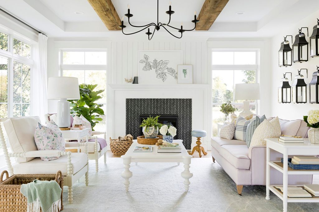 white farmhouse living room