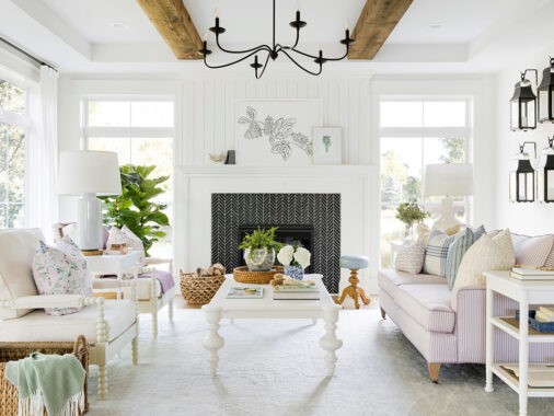 white farmhouse living room