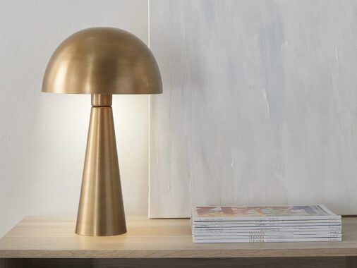 Gold Mushroom Lamp