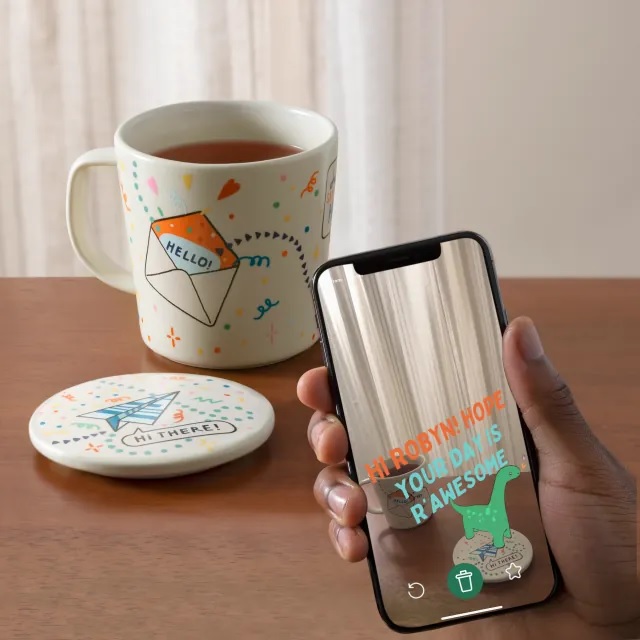 augmented reality coffee mug gift for long distance friend present inspiration message coffee mugs for sale online app enabled friendship best friend coffee mug for sale online