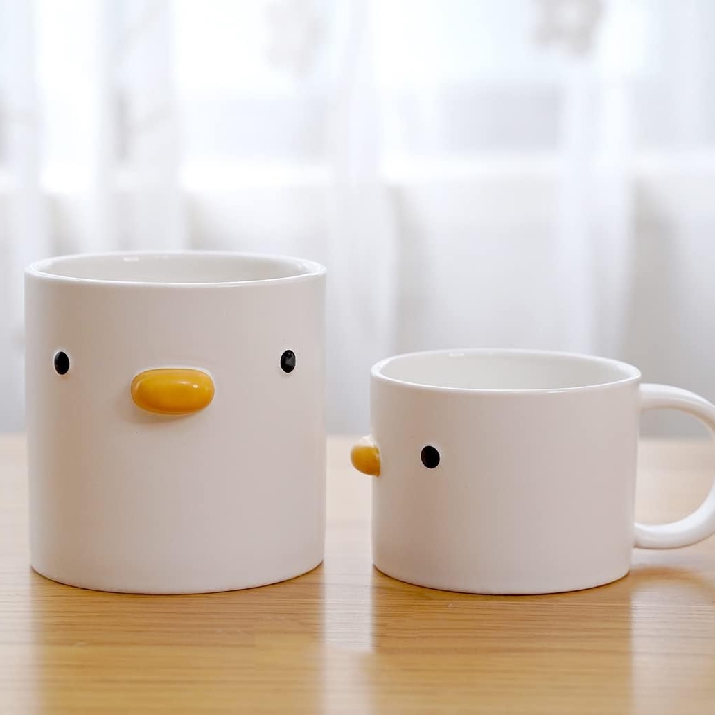 cute duck coffee mugs three sizes small medium large breakfast mug cute animal shaped mug gift idea for duck lovers super adorable novelty mugs for sale online amazon