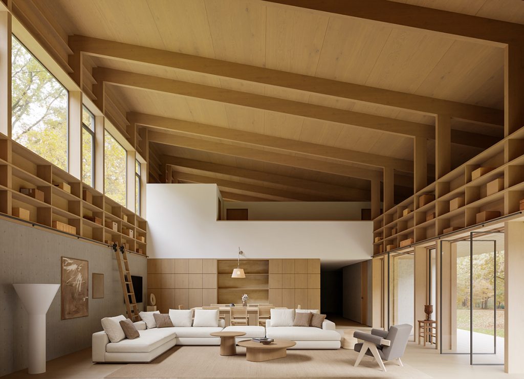 double height living room