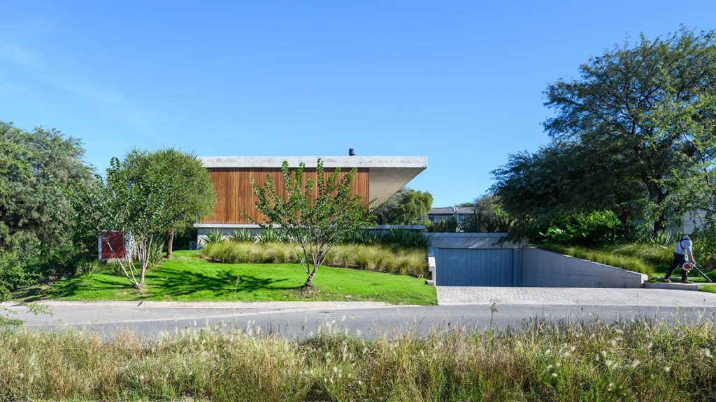 wood and concrete house exterior