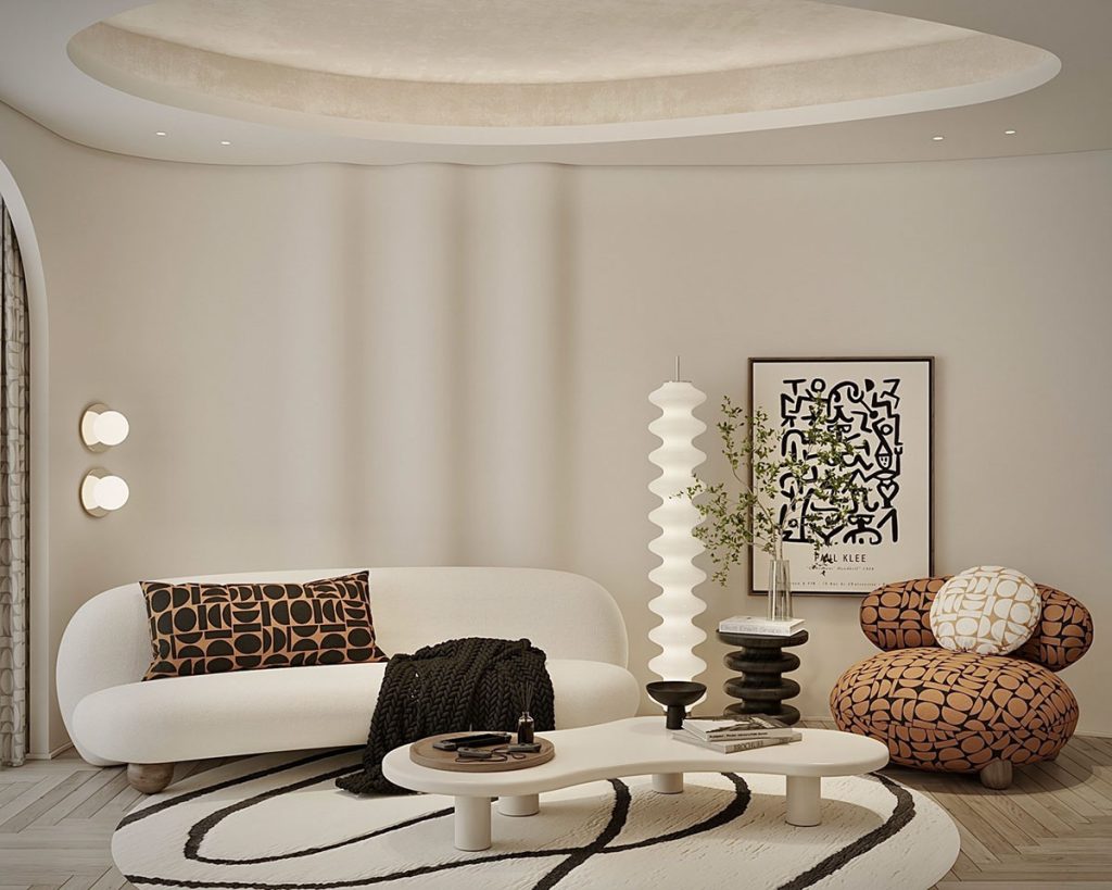 Curves in Modern Living with Sculptural Furniture and Organic Forms 18