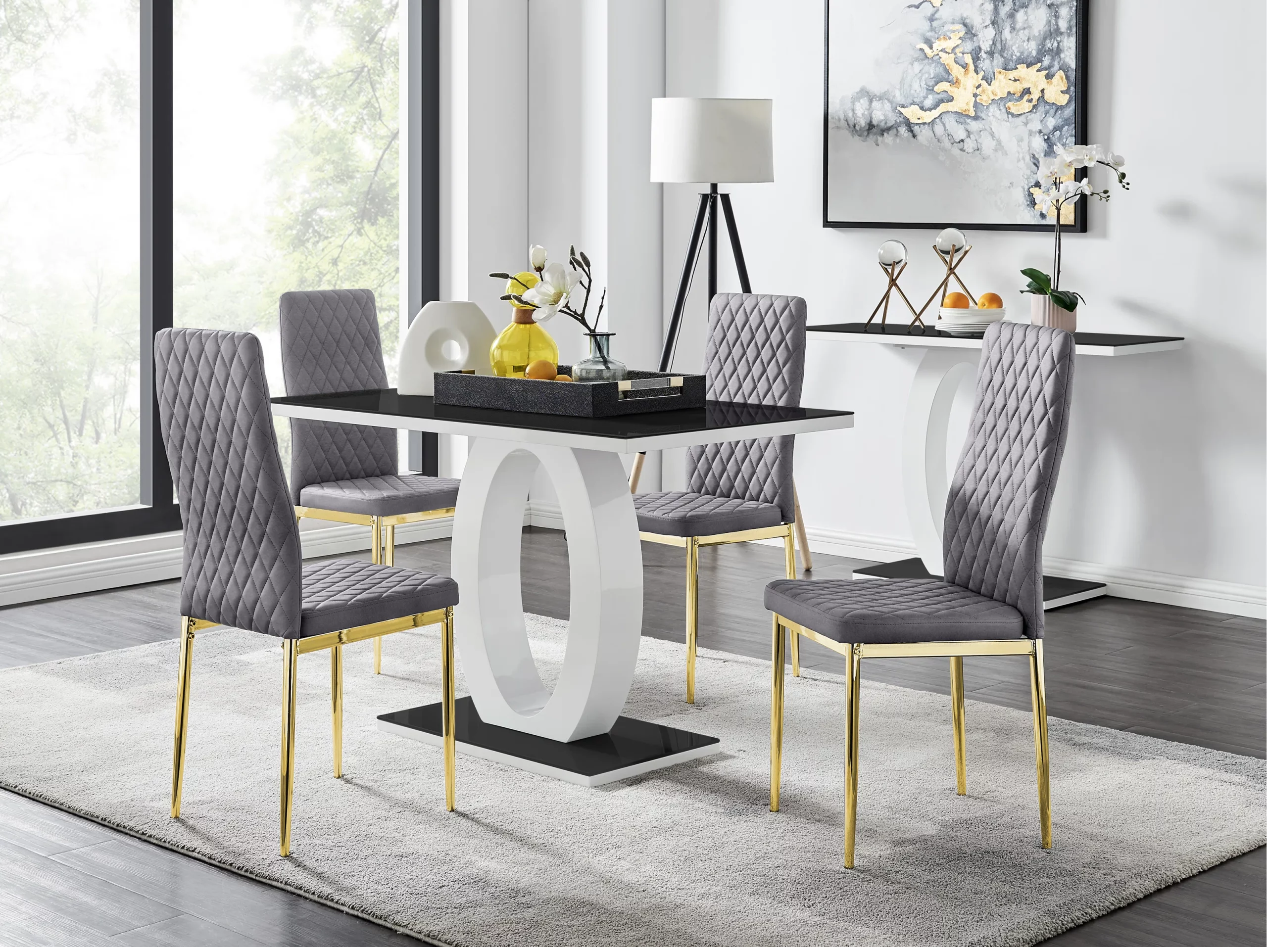 Halo Pedestal Narrow Dining Table