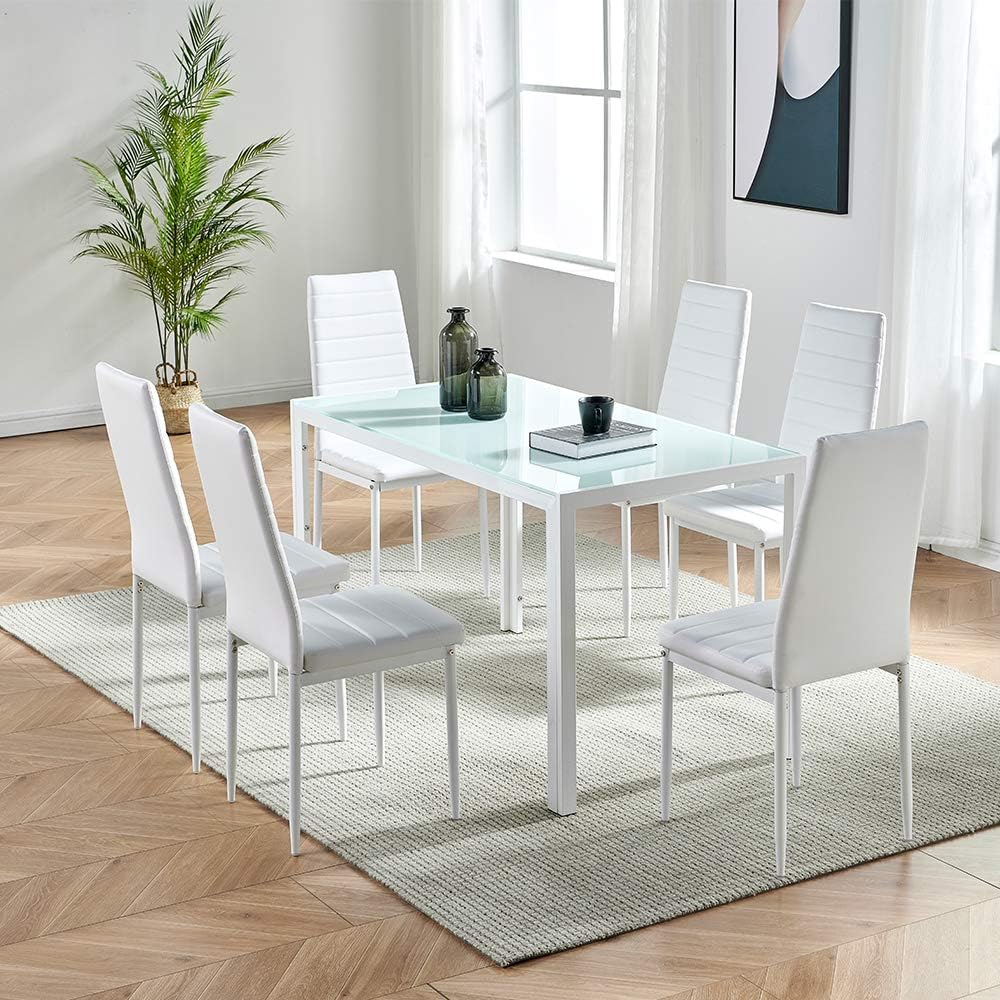 Narrow White Dining Table