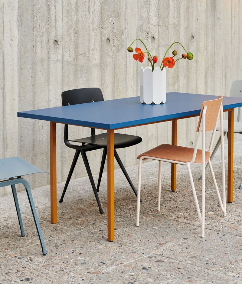 Two Colour Narrow Dining Table