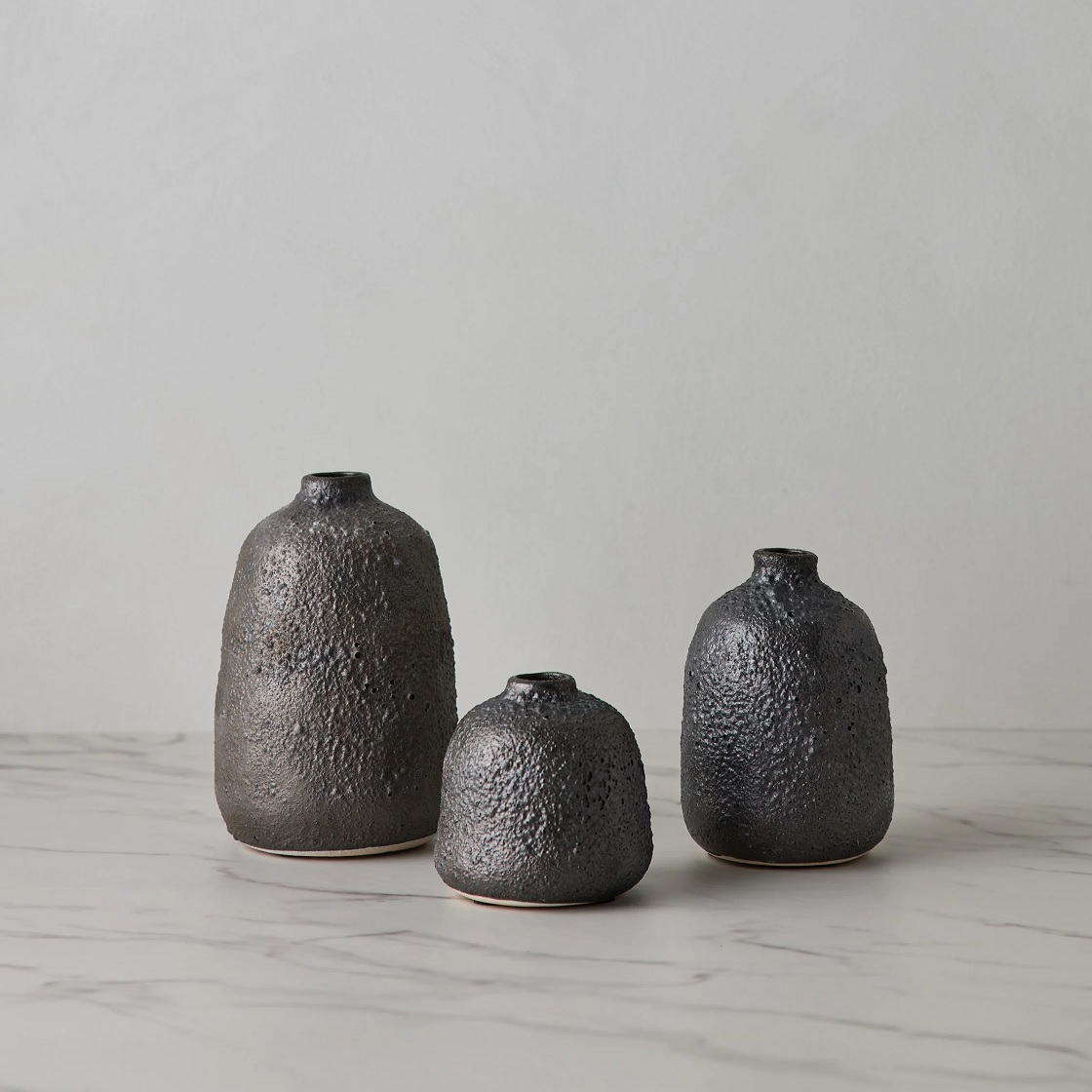 organic black textured vase set of three unique high end designer housewarming gifts for sale online asymmetric vases for grouping modern farmhouse decor ideas