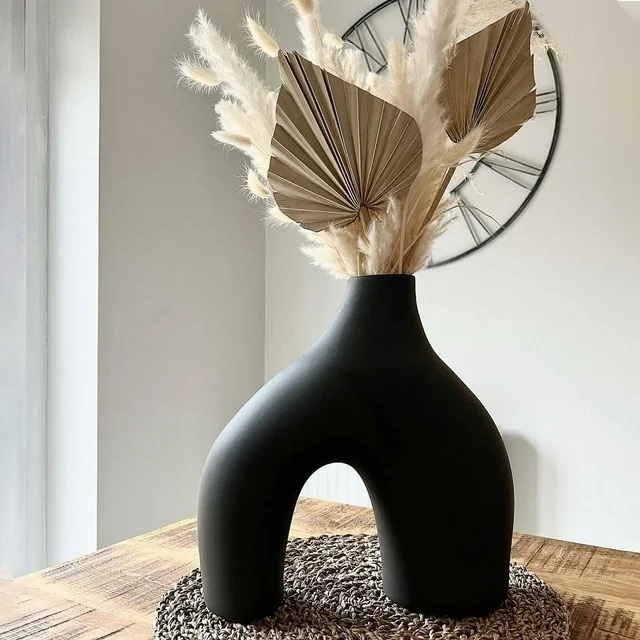 unique matte black vase with abstract shaped vases for sale cheap online high quality walmart decor for contemporary postmodern decor themes unique shelf vase for dried grasses