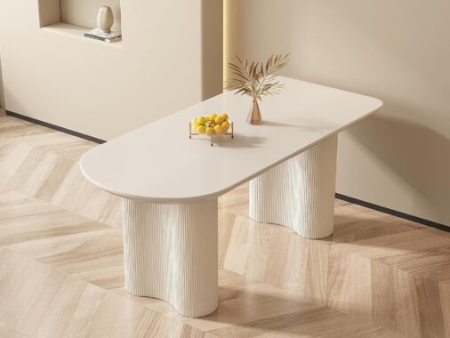 white modern dining table 2