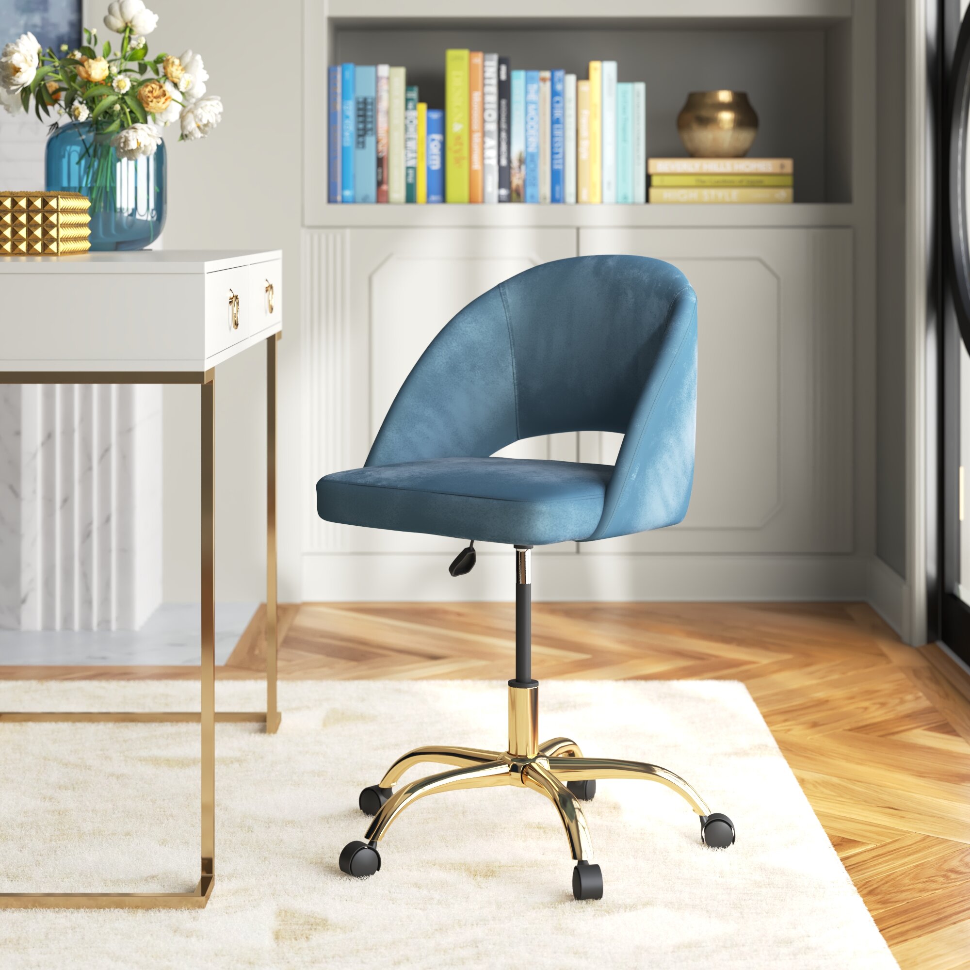 Blue Small Desk Chair