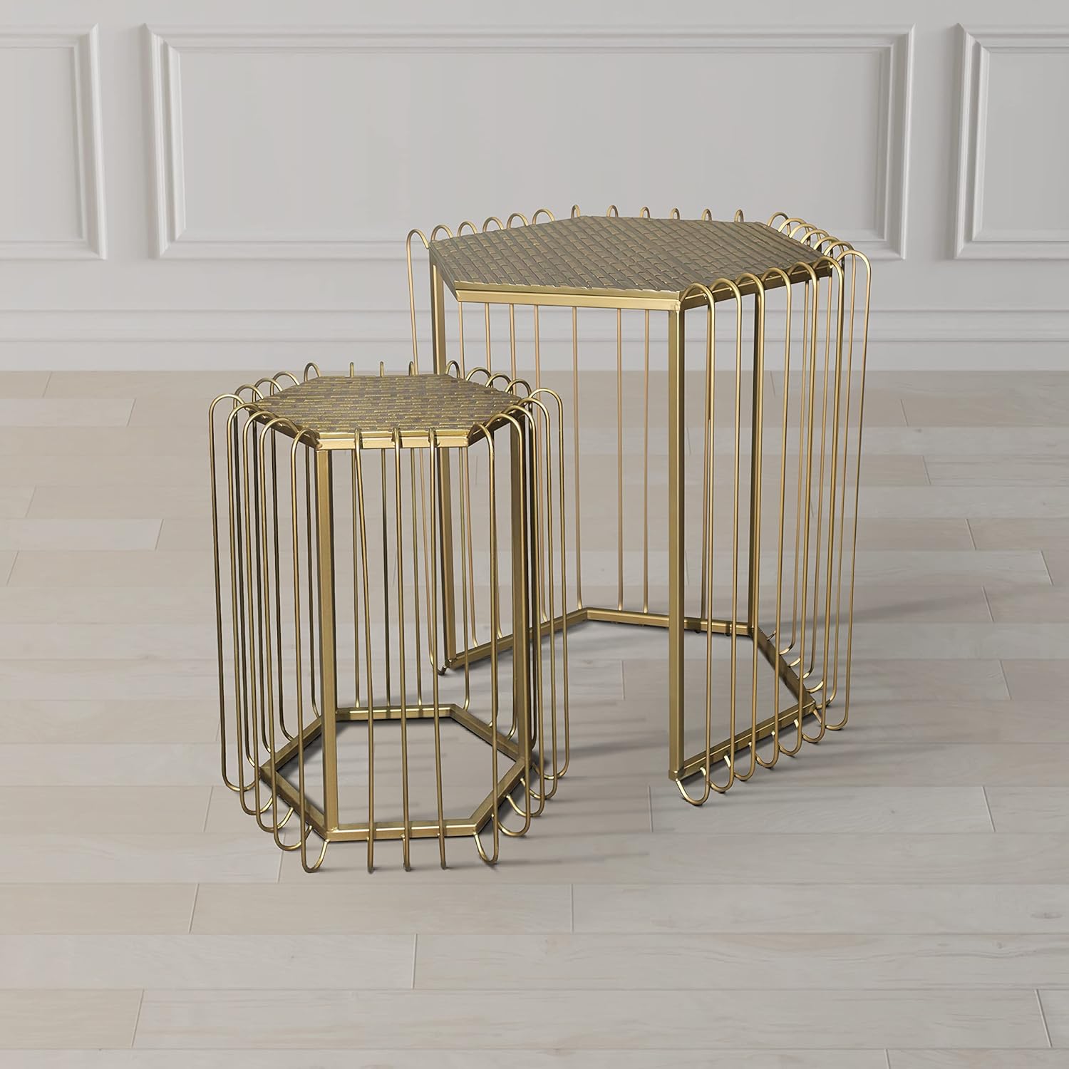 Brass Nesting Accent Tables