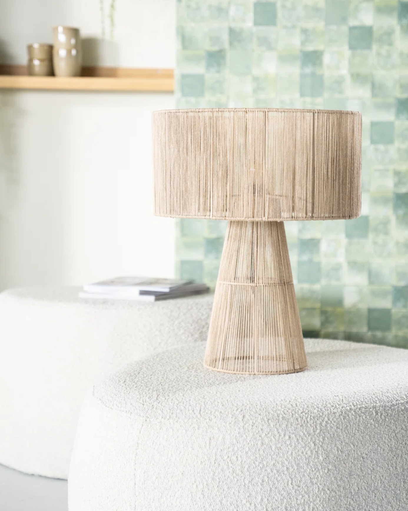 Small Wicker Table Lamp