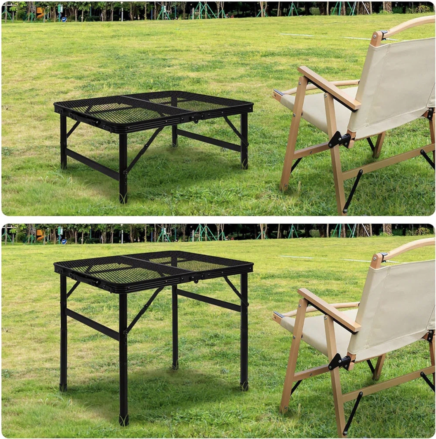 Small Adjustable Height Folding Table