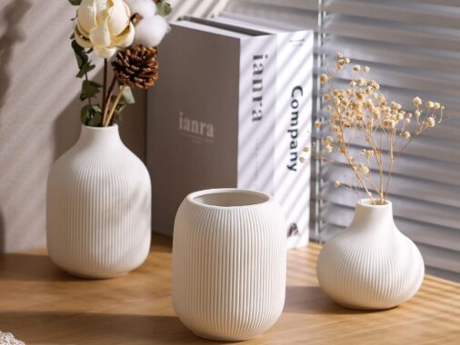 beautiful ribbed vases 2